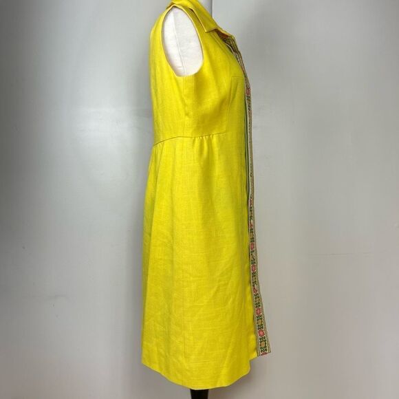 Portfolio Vintage Linen 70s House Dress - Picture 4 of 5